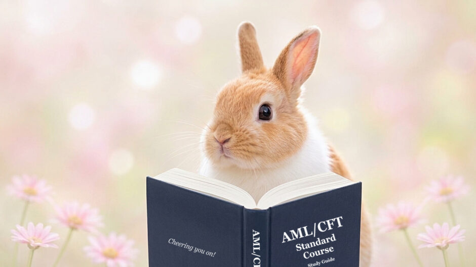 花畑で本を読むうさぎのきなこ